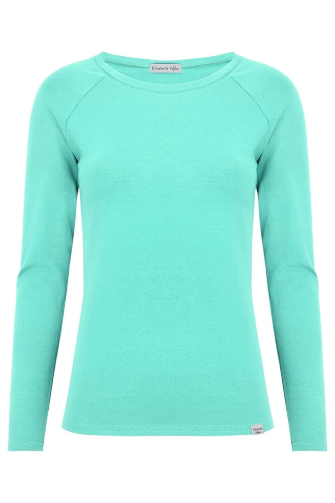 Blue Turquoise MAYA z długimi rękawami przód.jpg