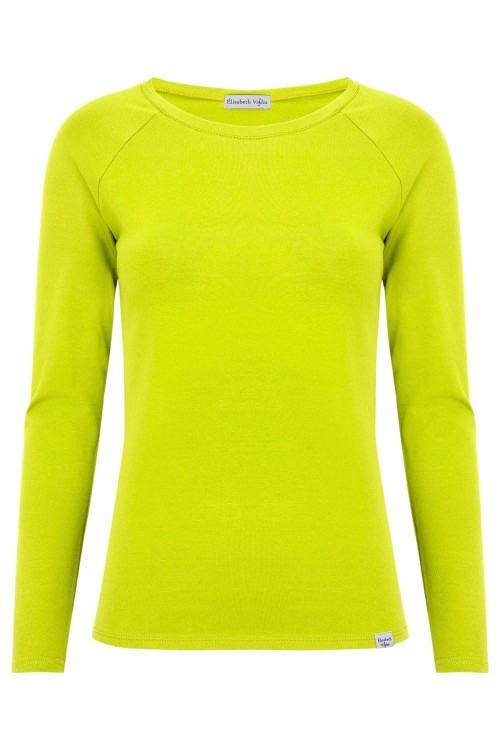 Bright Chartreuse MAYA z długimi rękawami przód.jpg