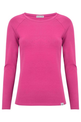 Fuchsia Rose MAYA z długimi rękawami przód.jpg