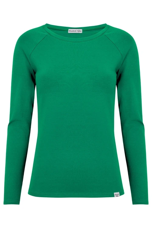 Deep Green MAYA z długimi rękawami przód.jpg