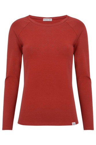Brick Red MAYA z długimi rękawami przód.jpg