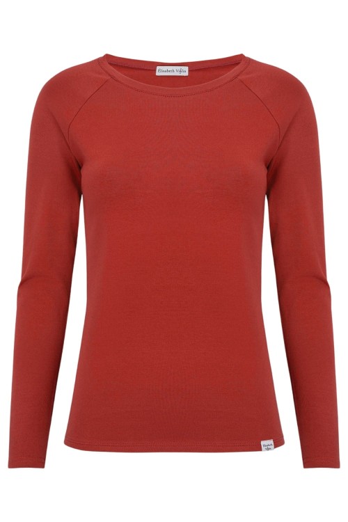 Brick Red MAYA z długimi rękawami przód.jpg