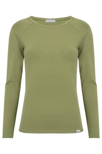 Oil Green MAYA z długimi rękawami przód.jpg