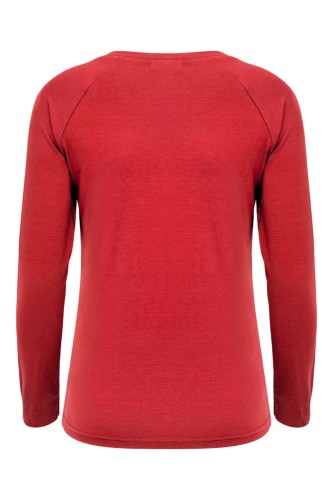 Ribbon Red MAYA z długimi rękawami tył.jpg