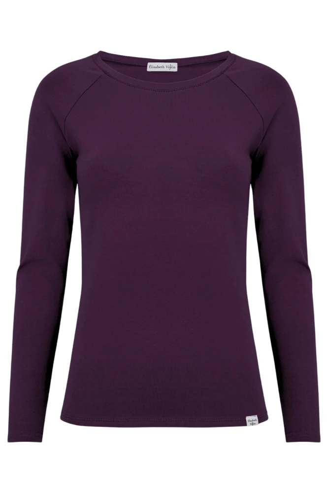 Plum Purple MAYA z długimi rękawami przód.jpg