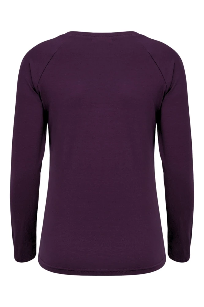 Plum Purple MAYA z długimi rękawami tył.jpg