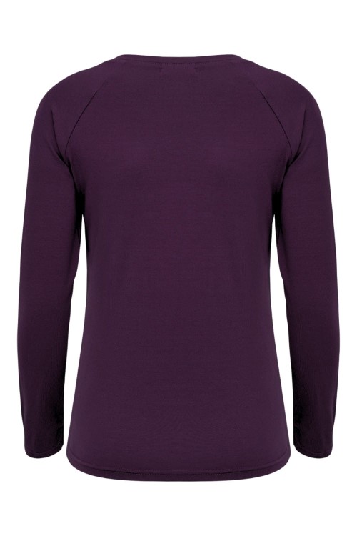 Plum Purple MAYA z długimi rękawami tył.jpg