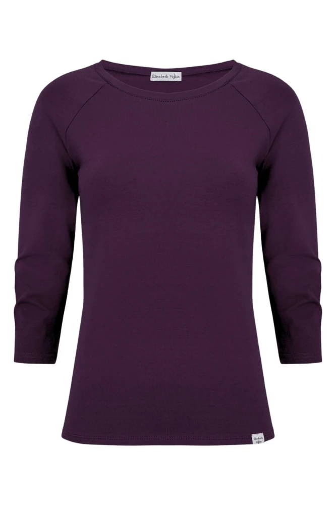Plum Purple MAYA z rękawami 3:4 przód.jpg