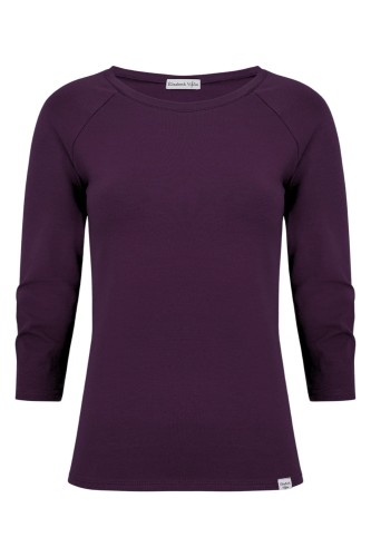 Plum Purple MAYA z rękawami 3:4 przód.jpg