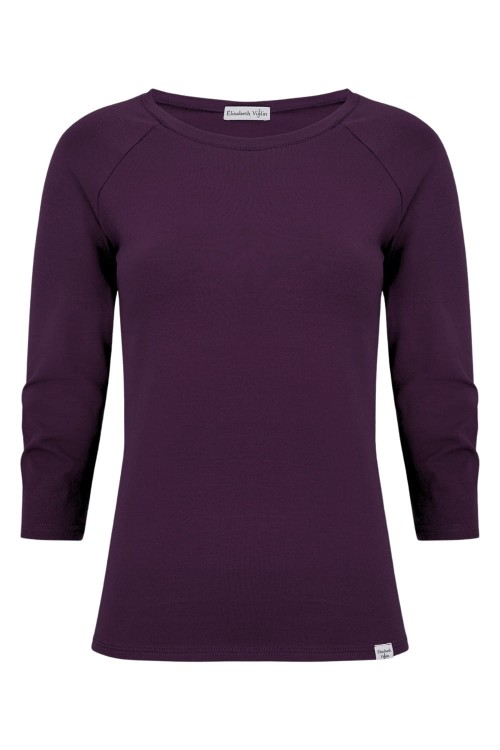 Plum Purple MAYA z rękawami 3:4 przód.jpg