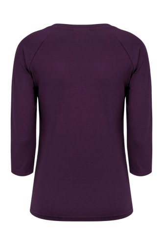 Plum Purple MAYA z rękawami 3:4 tył.jpg
