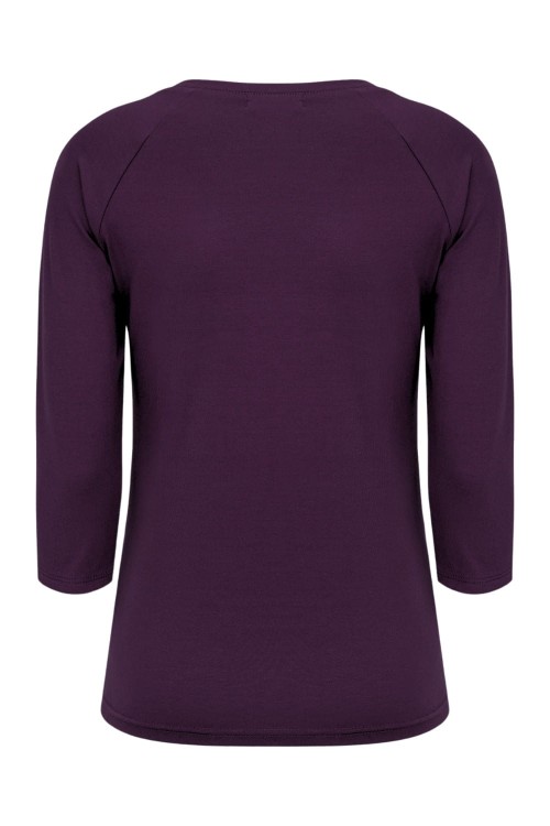 Plum Purple MAYA z rękawami 3:4 tył.jpg
