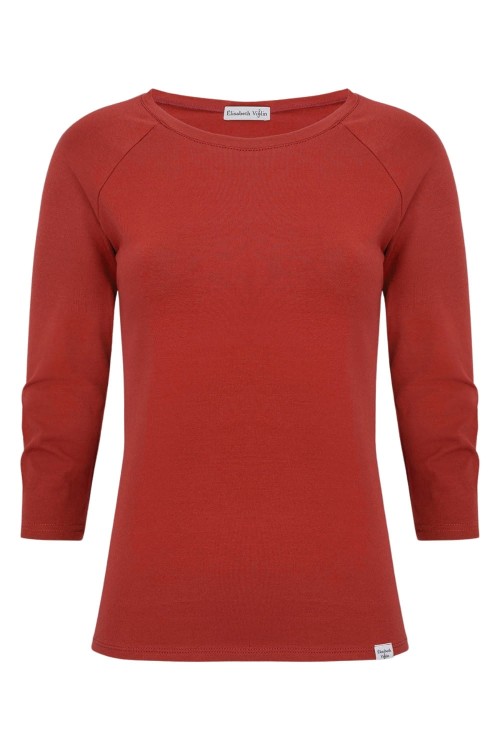 Brick Red MAYA z rękawami 3:4 przód.jpg