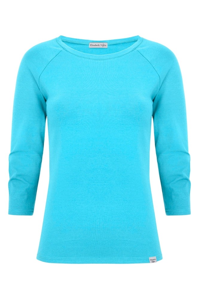 Cyan Blue MAYA z rękawami 3:4 przód.jpg