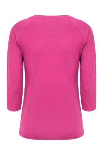 Fuchsia Rose MAYA z rękawami 3:4 tył.jpg