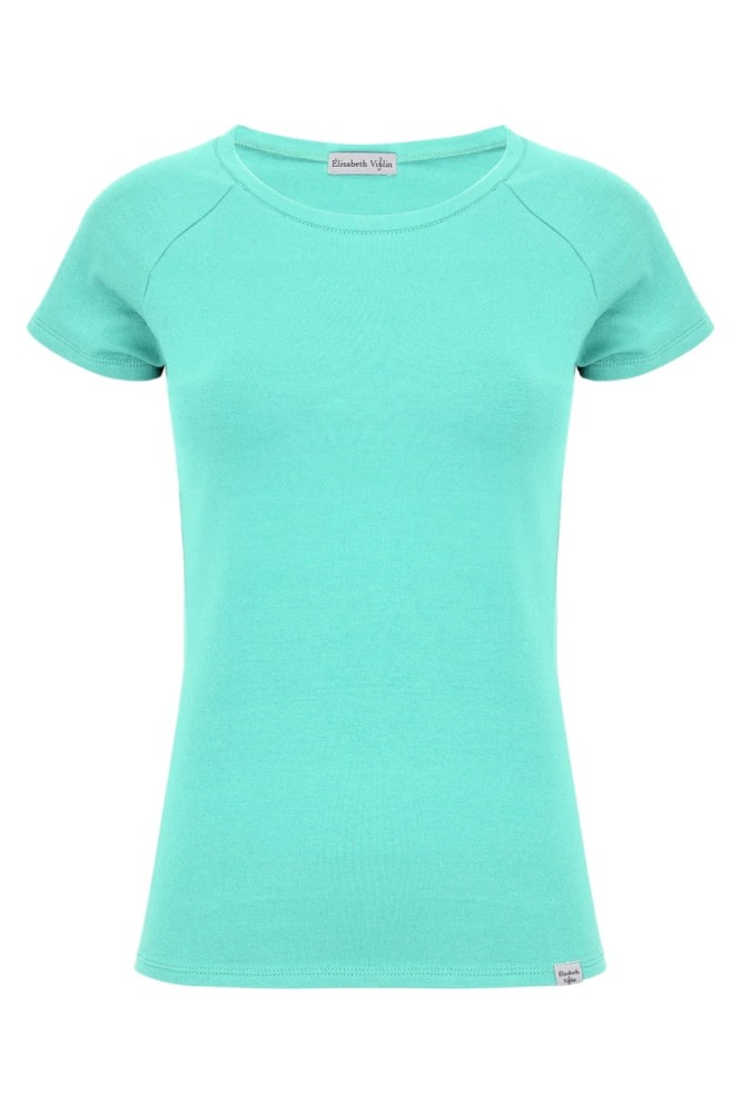 Blue Turquoise MAYA z krótkimi rękawami przód.jpg