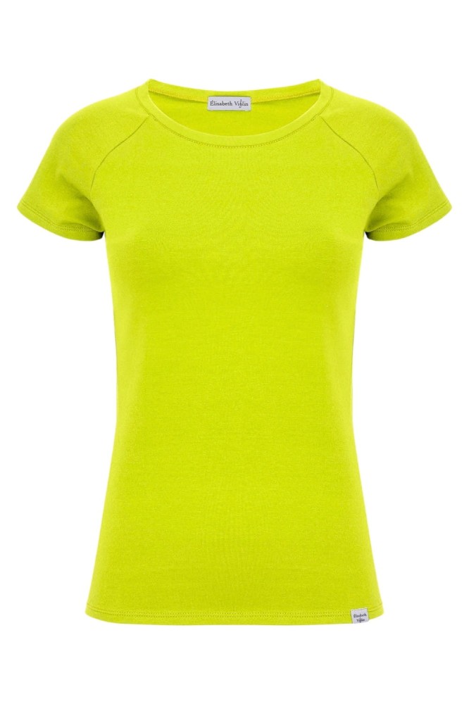 Bright Chartreuse MAYA z krótkimi rękawami przód.jpg