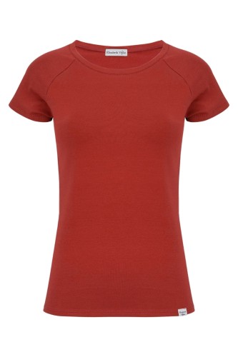 Brick Red MAYA z krótkimi rękawami przód.jpg