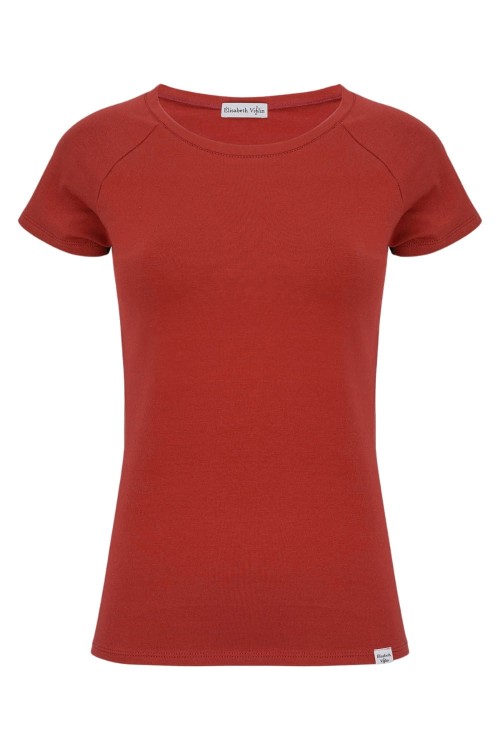 Brick Red MAYA z krótkimi rękawami przód.jpg