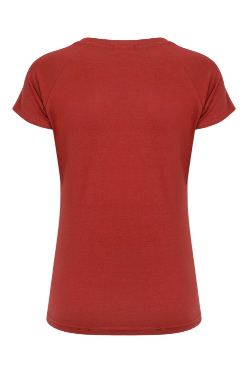 Brick Red MAYA z krótkimi rękawami tył.jpg