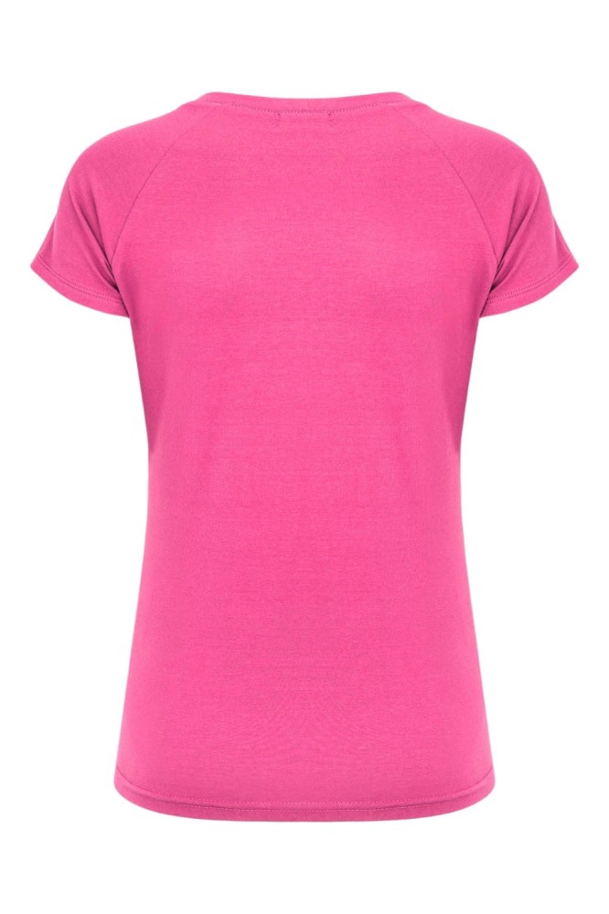 Shocking Pink MAYA z krótkimi rękawami tył.jpg