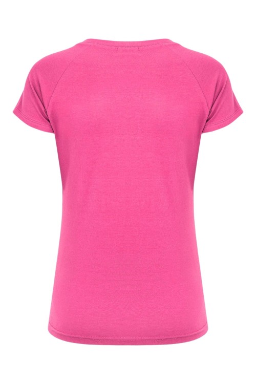 Shocking Pink MAYA z krótkimi rękawami tył.jpg