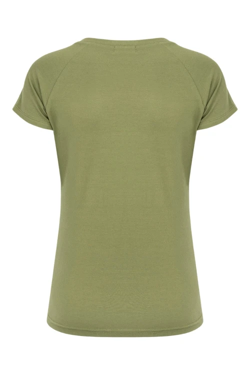 Oil Green MAYA z krótkimi rękawami tył.jpg