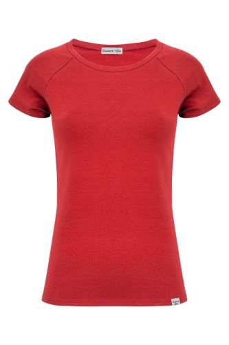 Ribbon Red MAYA z krótkimi rękawami przód.jpg