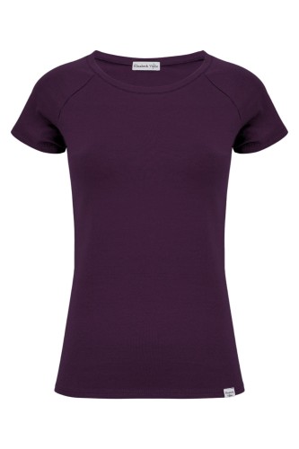 Plum Purple MAYA z krótkimi rękawami przód.jpg