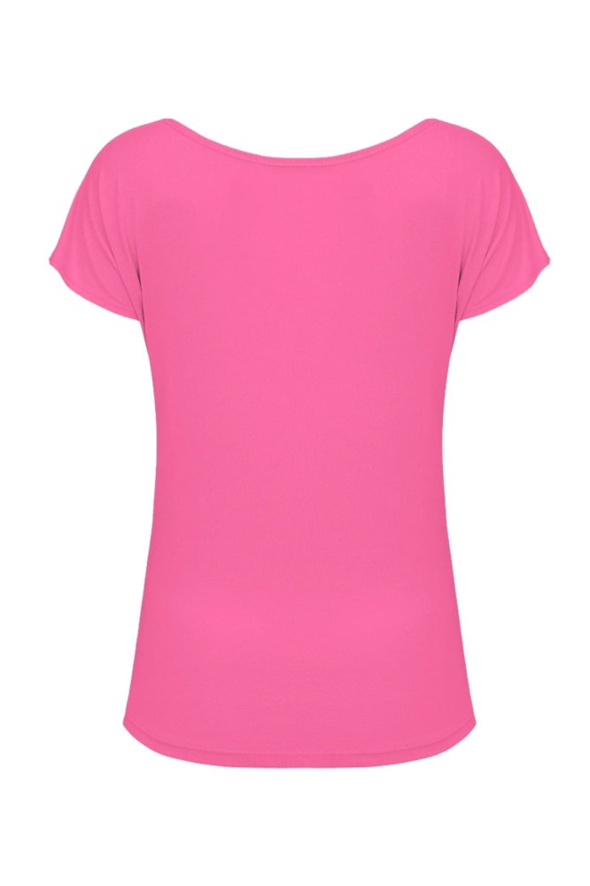 MERLIA z krótkimi rękawami Shocking Pink tył.jpg