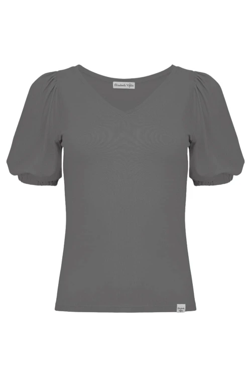 VIVA z krótkimi rękawami Charcoal Gray przód.jpg