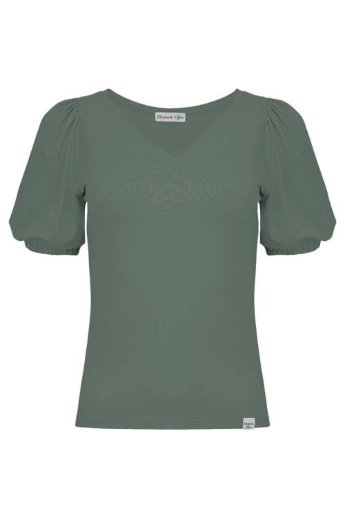 VIVA z krótkimi rękawami Balsam Green przód.jpg