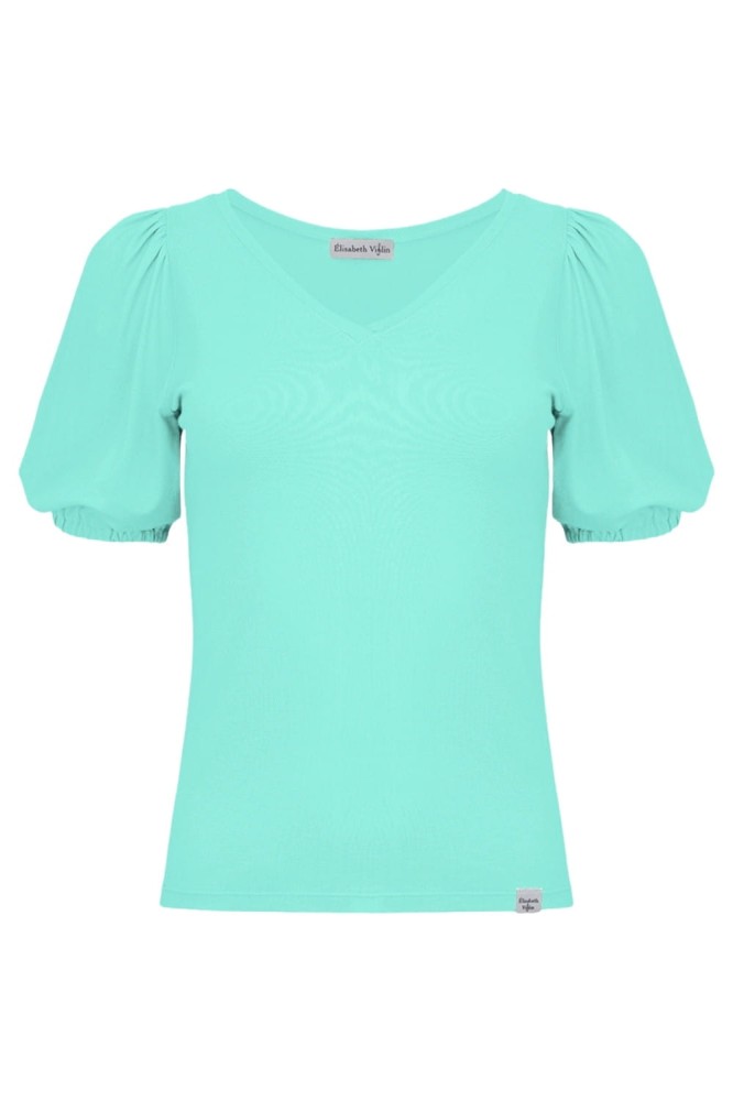 VIVA z krótkimi rękawami Blue Turquoise przód.jpg