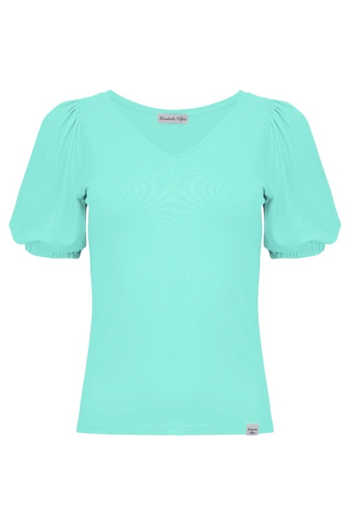 VIVA z krótkimi rękawami Blue Turquoise przód.jpg