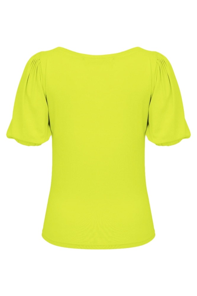 VIVA z krótkimi rękawami Bright Chartreuse tył.jpg