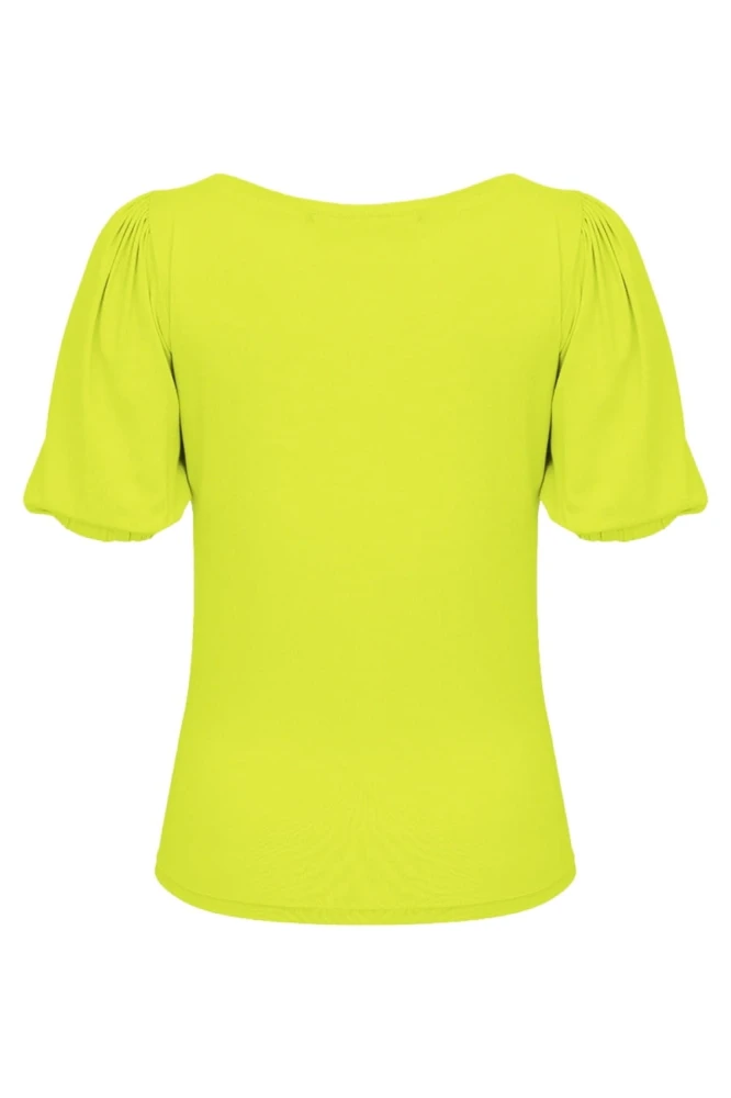 VIVA z krótkimi rękawami Bright Chartreuse tył.jpg