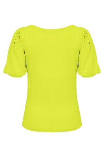 VIVA z krótkimi rękawami Bright Chartreuse tył.jpg