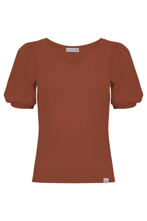 VIVA z krótkimi rękawami Burnt Henna przód.jpg