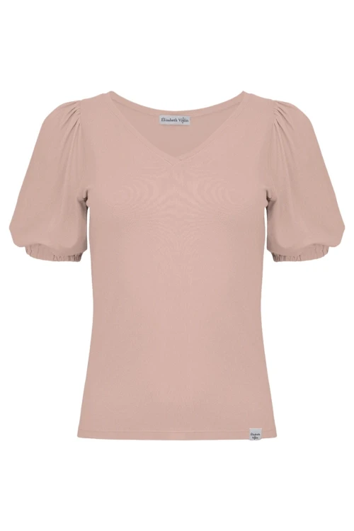 VIVA z krótkimi rękawami Warm Taupe przód.jpg