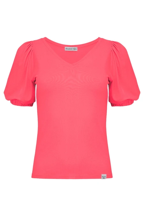 VIVA z krótkimi rękawami Rouge Red przód.jpg