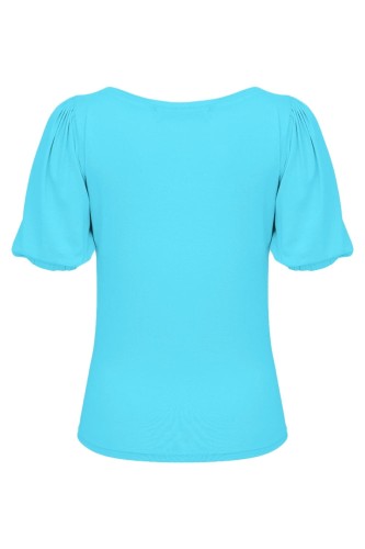 VIVA z krótkimi rękawami Cyan Blue tył.jpg