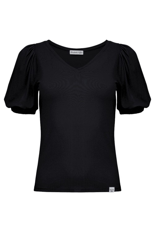 VIVA z krótkimi rękawami Black przód.jpg