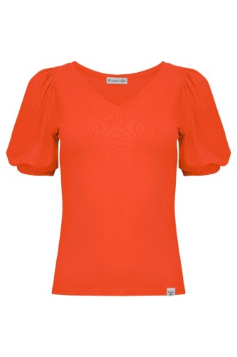 VIVA z krótkimi rękawami Mandarin Red przód.jpg