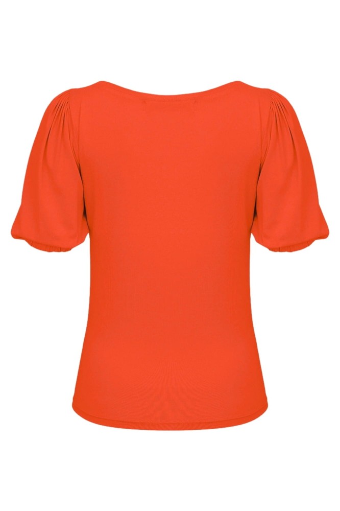 VIVA z krótkimi rękawami Mandarin Red tył.jpg