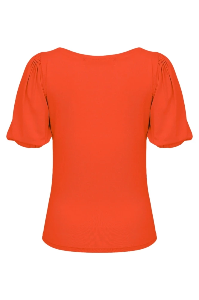 VIVA z krótkimi rękawami Mandarin Red tył.jpg