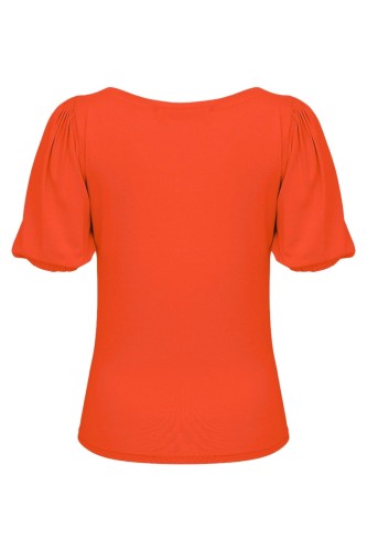 VIVA z krótkimi rękawami Mandarin Red tył.jpg