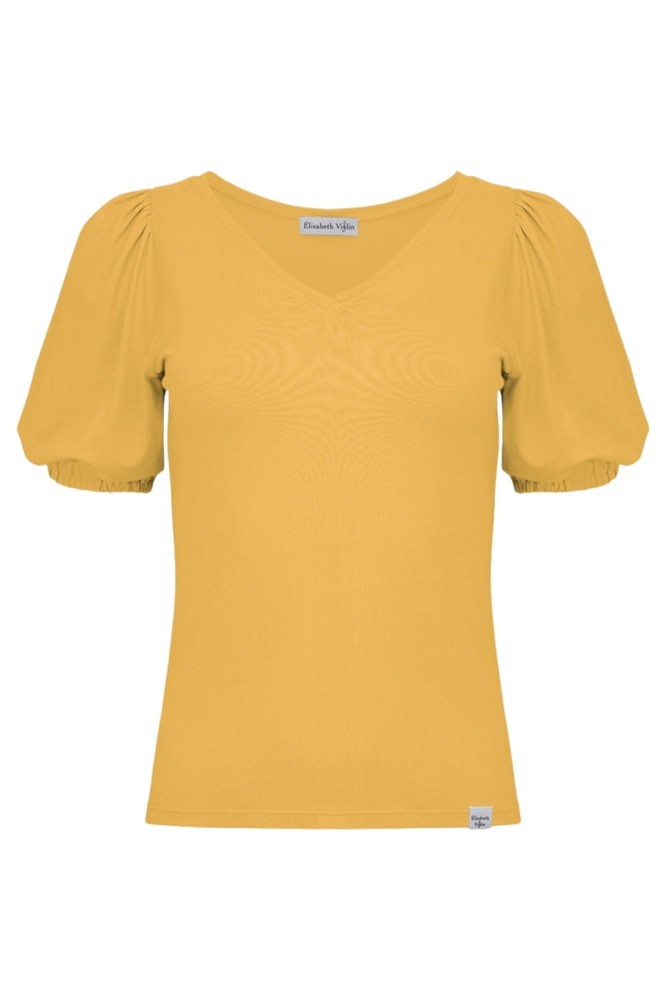 VIVA z krótkimi rękawami Mineral Yellow przód.jpg