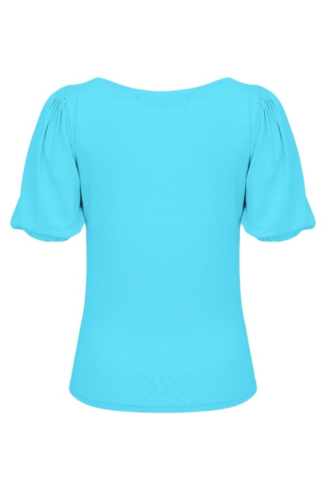 VIVA z krótkimi rękawami Cyan Blue tył.jpg