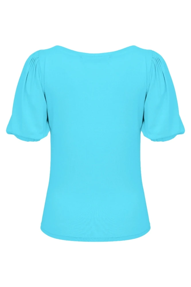 VIVA z krótkimi rękawami Cyan Blue tył.jpg