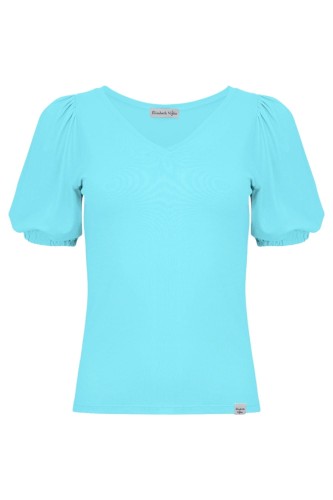 VIVA z krótkimi rękawami Bachelor Button przód.jpg